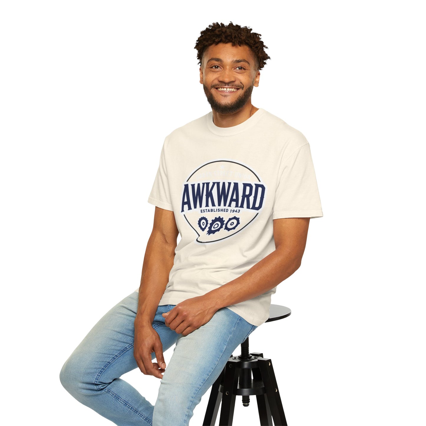 Awkward Vintage Logo T-Shirt — 'Established 1943' Graphic Tee