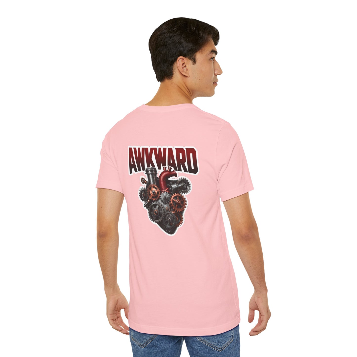 Steampunk 3D Mechanical Heart Tee — AWKWARD Back Graphic