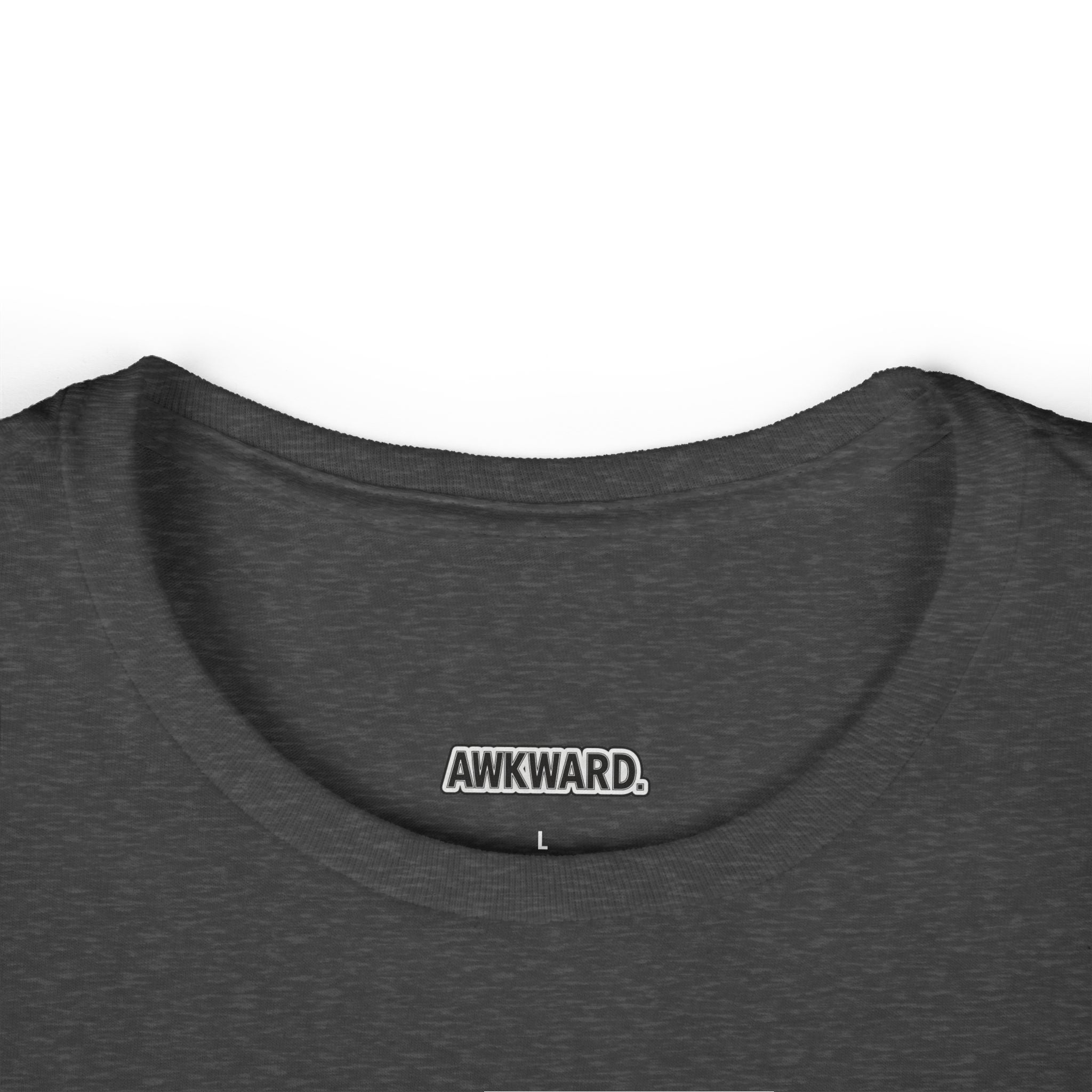 AWKWARD. Women's Softstyle Tee — Soft Feminine Fit with Dark-Humor Bandaged Dog Graphic