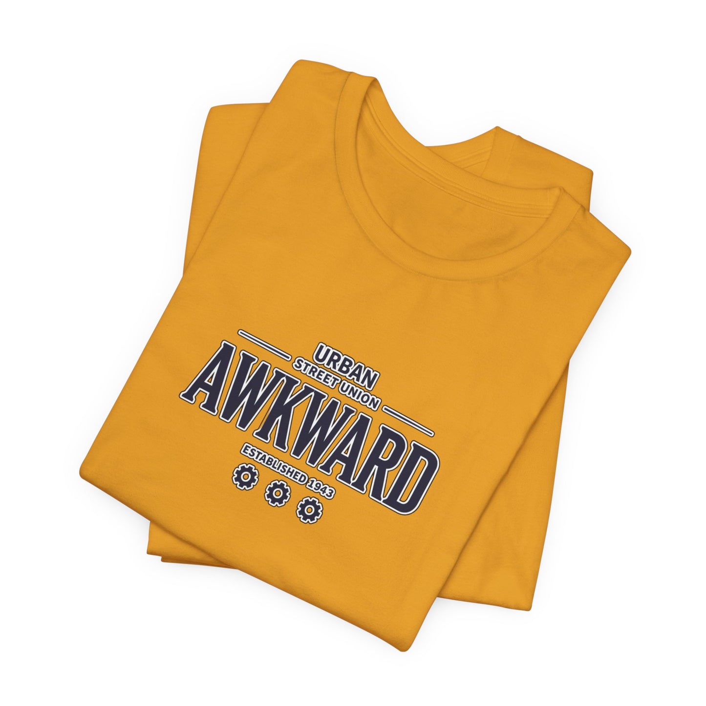 Awkward Graphic Tee — 'Urban Street Union' Retro Collegiate Shirt