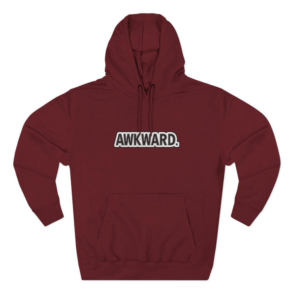 AWKWARD. Fleece Hoodie — Injured Dog Wheelchair 3D Streetwear