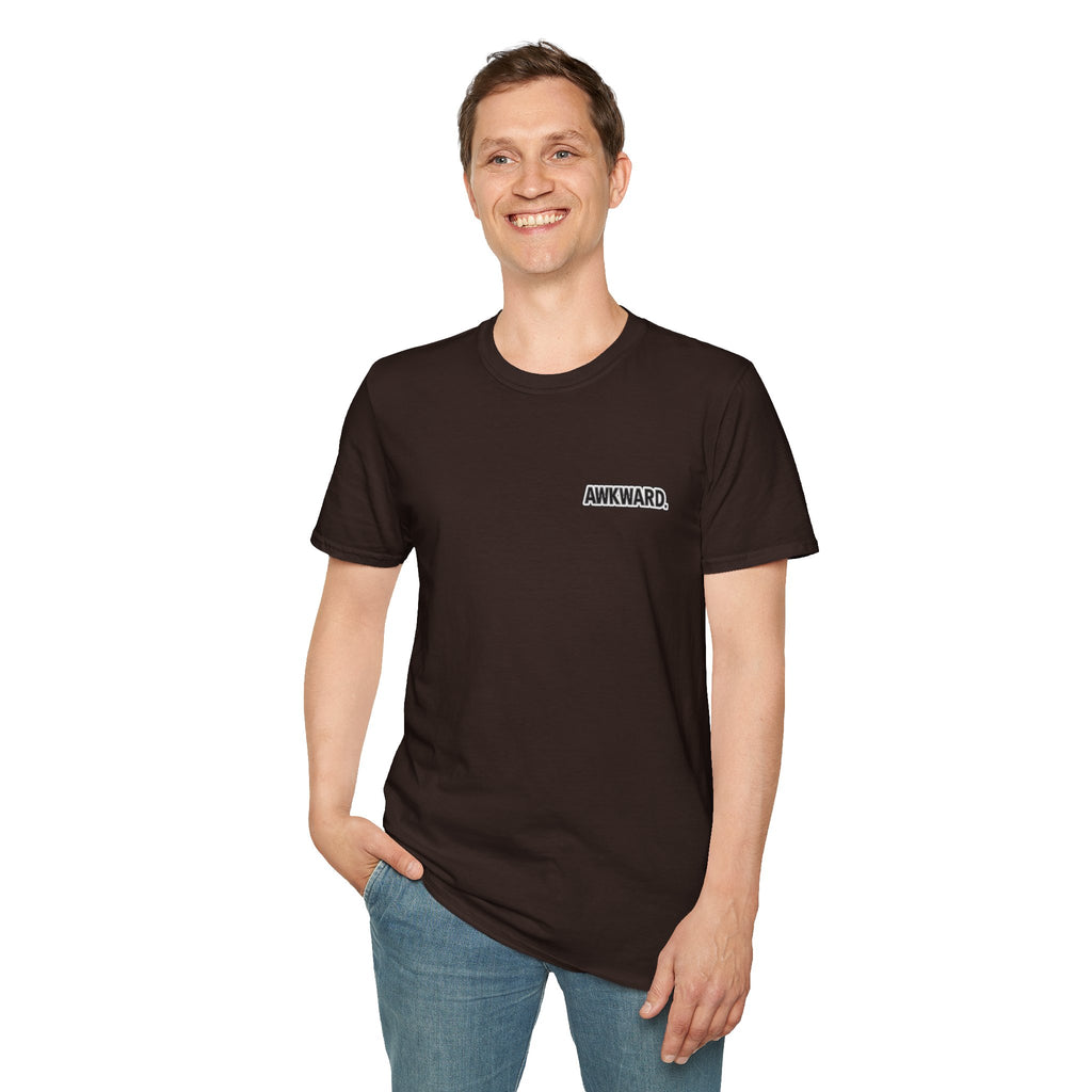 AWKWARD. T-Shirt — 3D Quirky Robot “Your Last Loyal Friend” Back Graphic