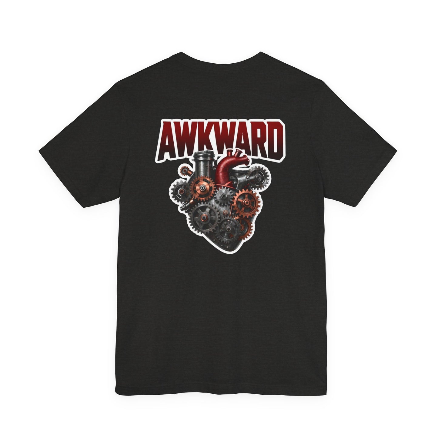Steampunk 3D Mechanical Heart Tee — AWKWARD Back Graphic