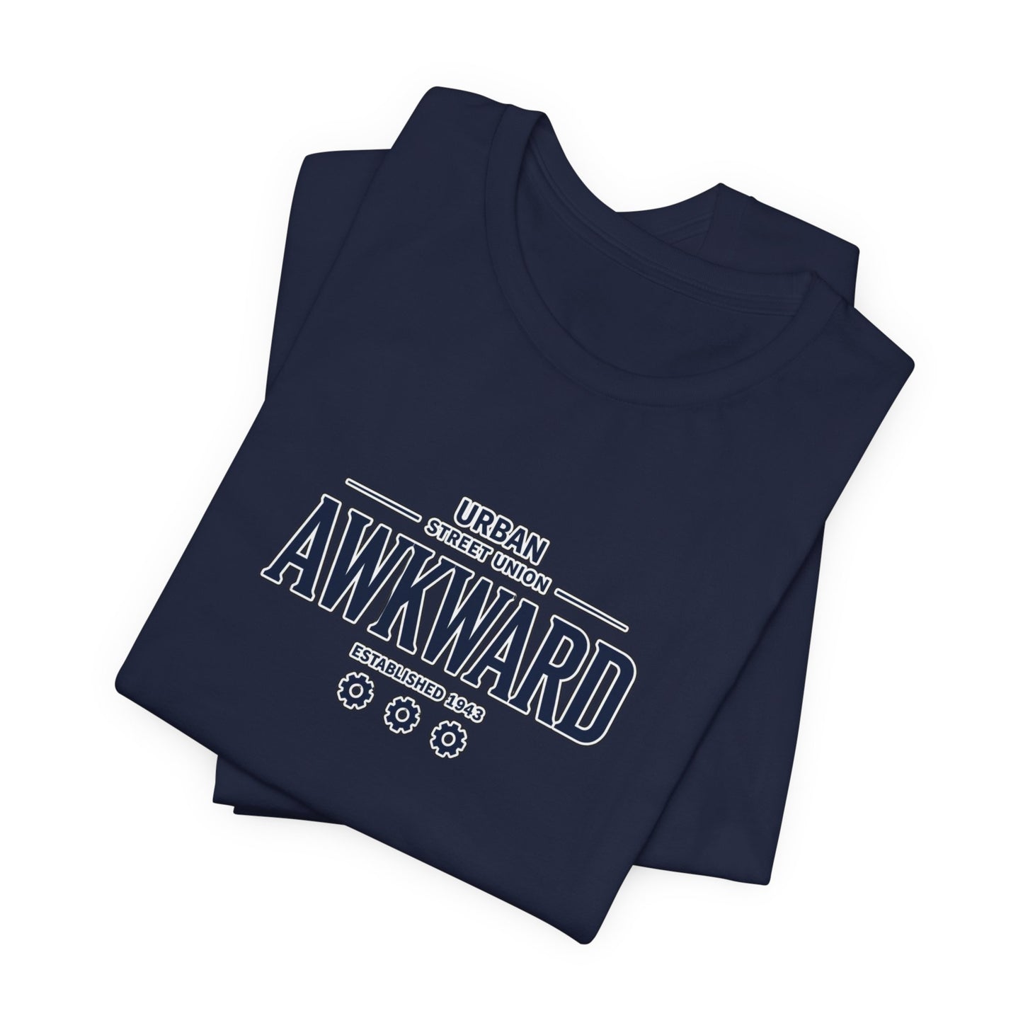 Awkward Graphic Tee — 'Urban Street Union' Retro Collegiate Shirt