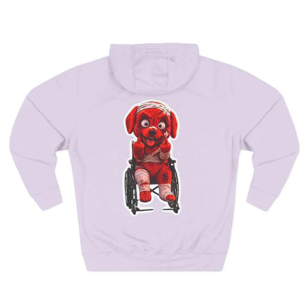AWKWARD. Fleece Hoodie — Injured Dog Wheelchair 3D Streetwear