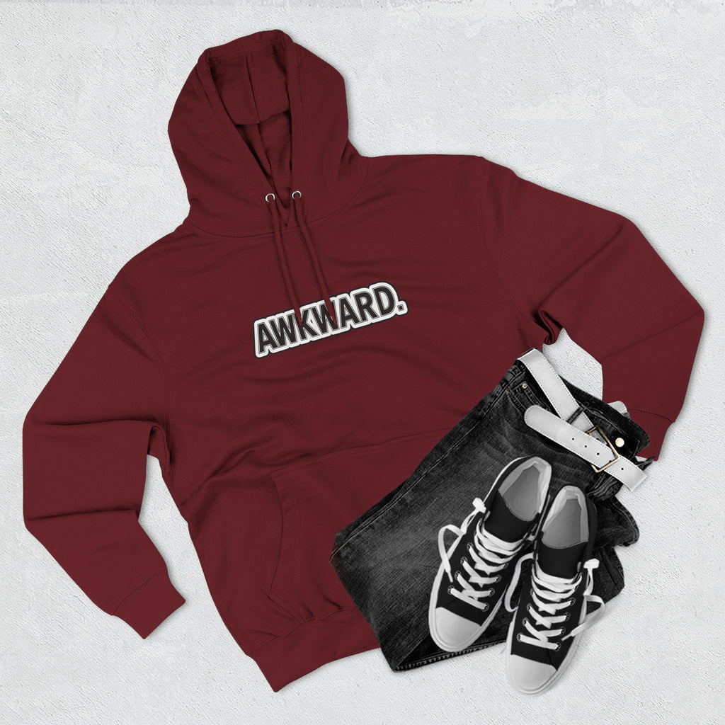 AWKWARD. Fleece Hoodie — Injured Dog Wheelchair 3D Streetwear