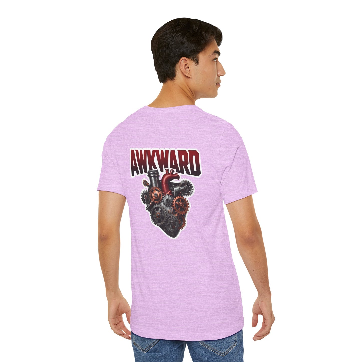 Steampunk 3D Mechanical Heart Tee — AWKWARD Back Graphic