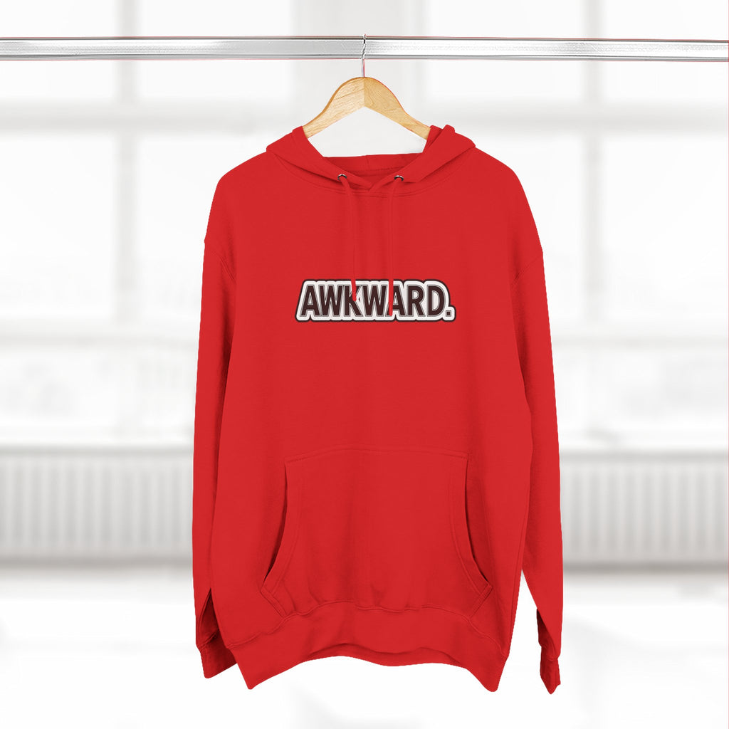AWKWARD. Fleece Hoodie — Injured Dog Wheelchair 3D Streetwear