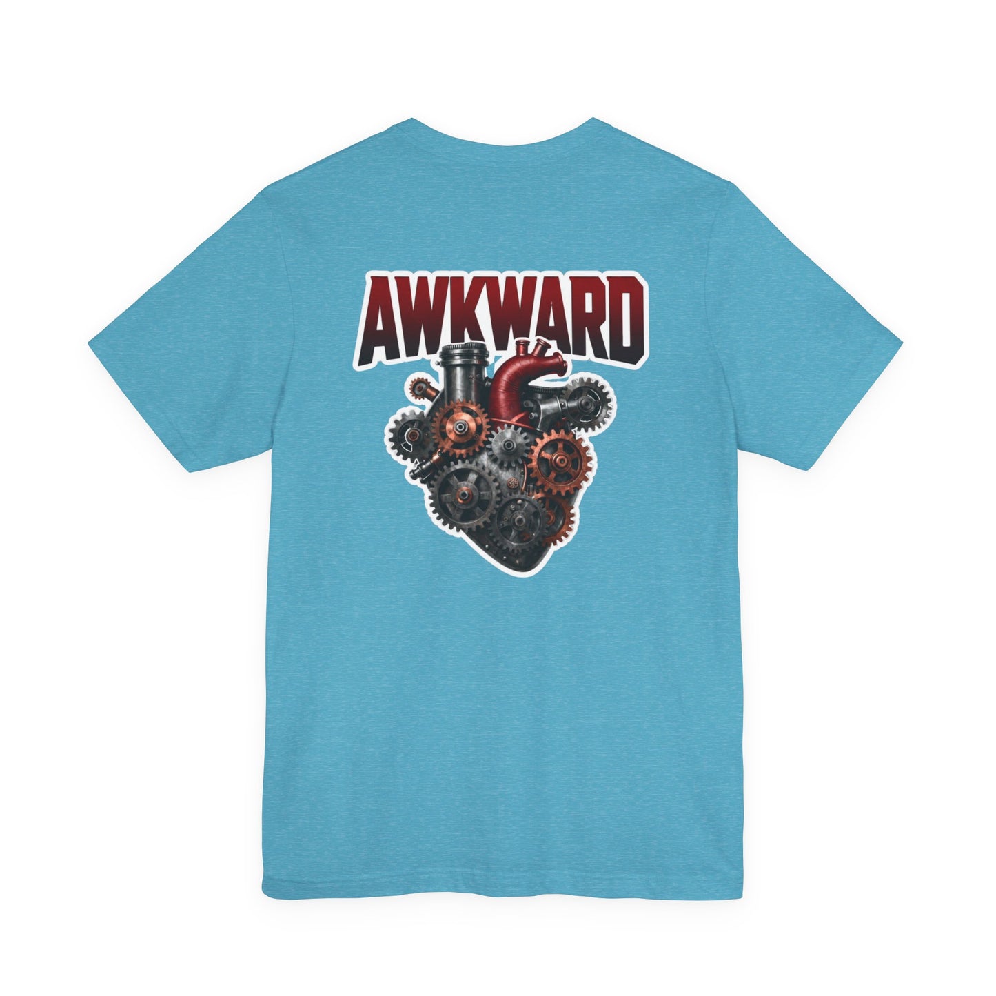 Steampunk 3D Mechanical Heart Tee — AWKWARD Back Graphic
