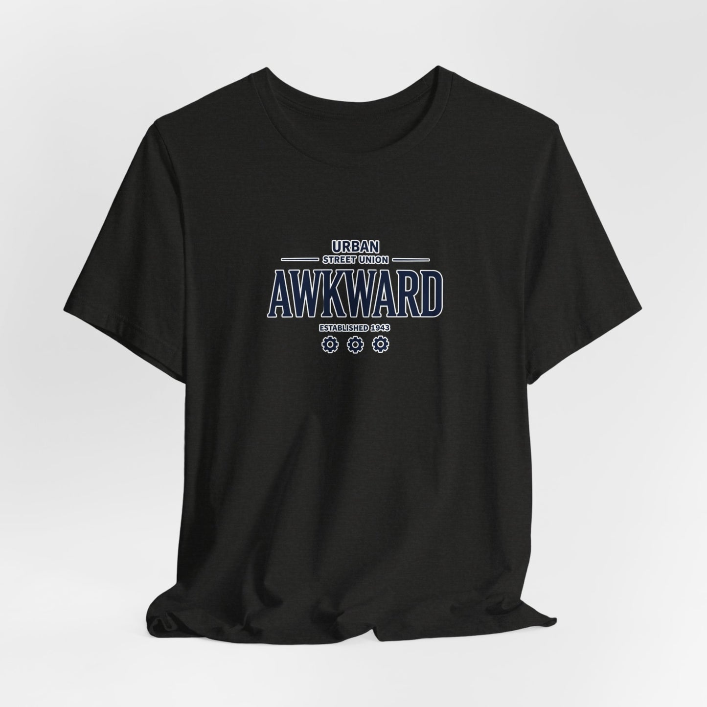 Awkward Graphic Tee — 'Urban Street Union' Retro Collegiate Shirt