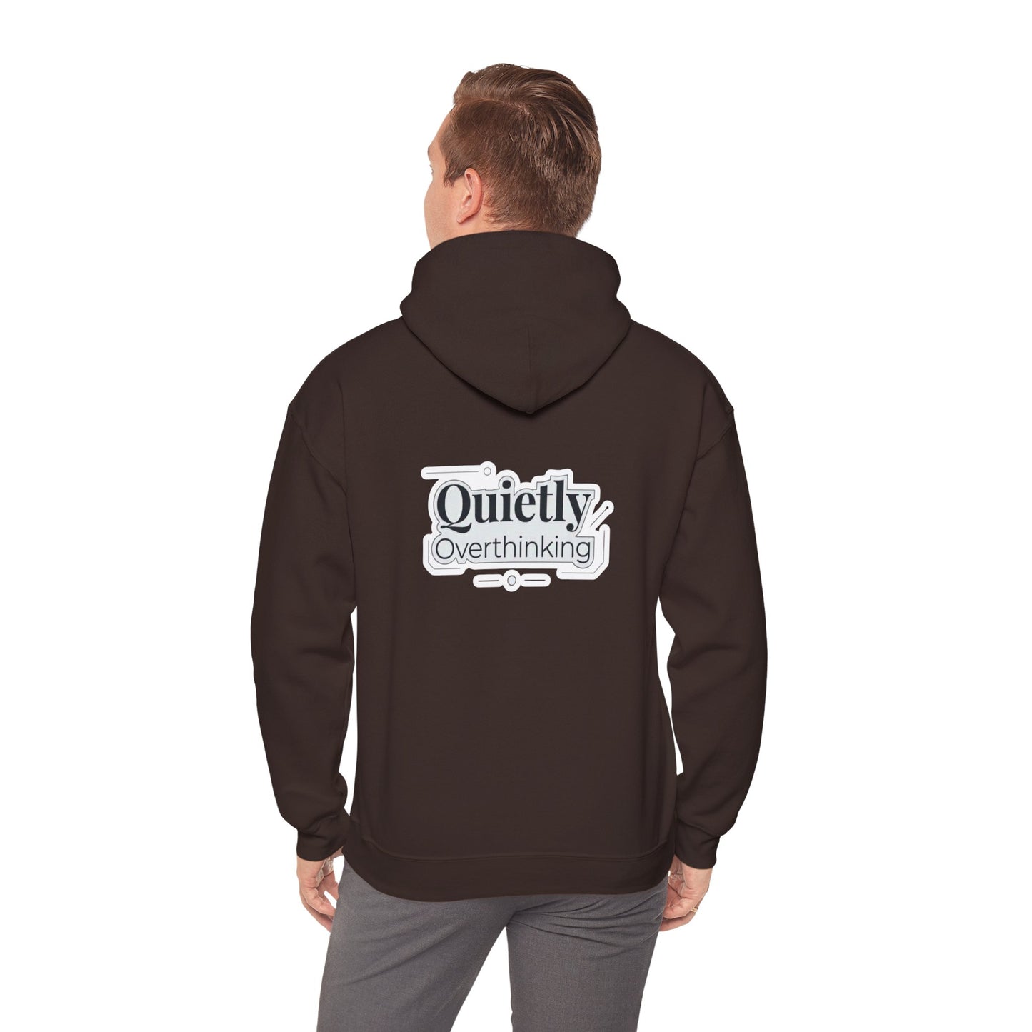 Quietly Overthinking Hoodie | Minimalist Abstract Streetwear | Gildan Heavy Blend