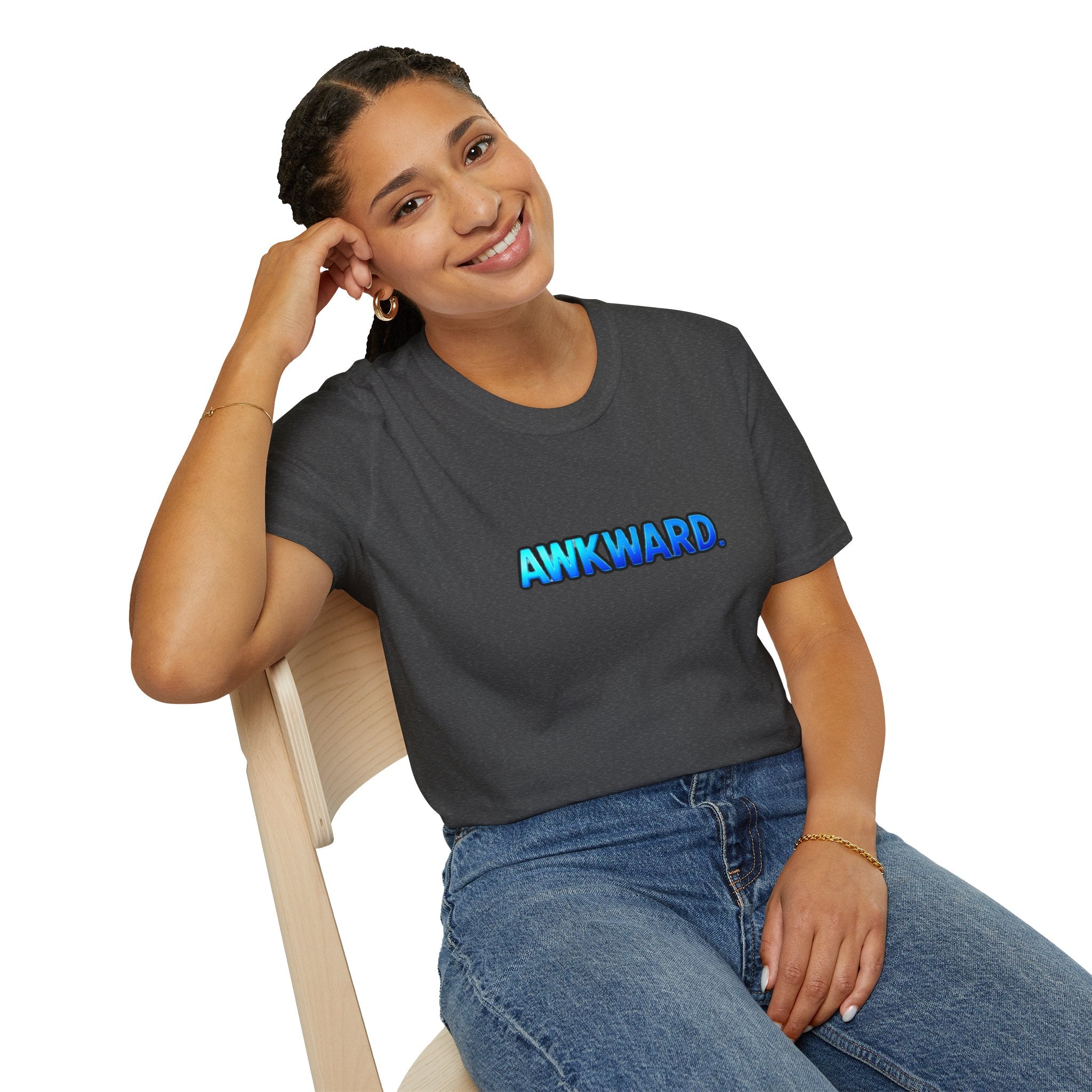 AWKWARD Tee — 3D Injured Red Dog in Wheelchair, Dark Humor Streetwear