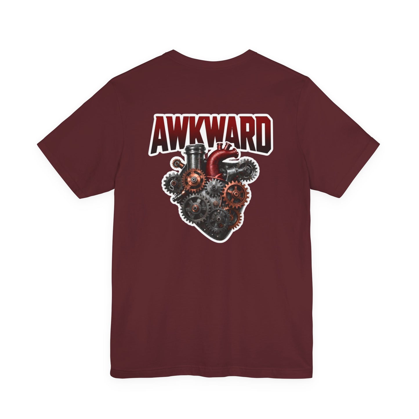 Steampunk 3D Mechanical Heart Tee — AWKWARD Back Graphic