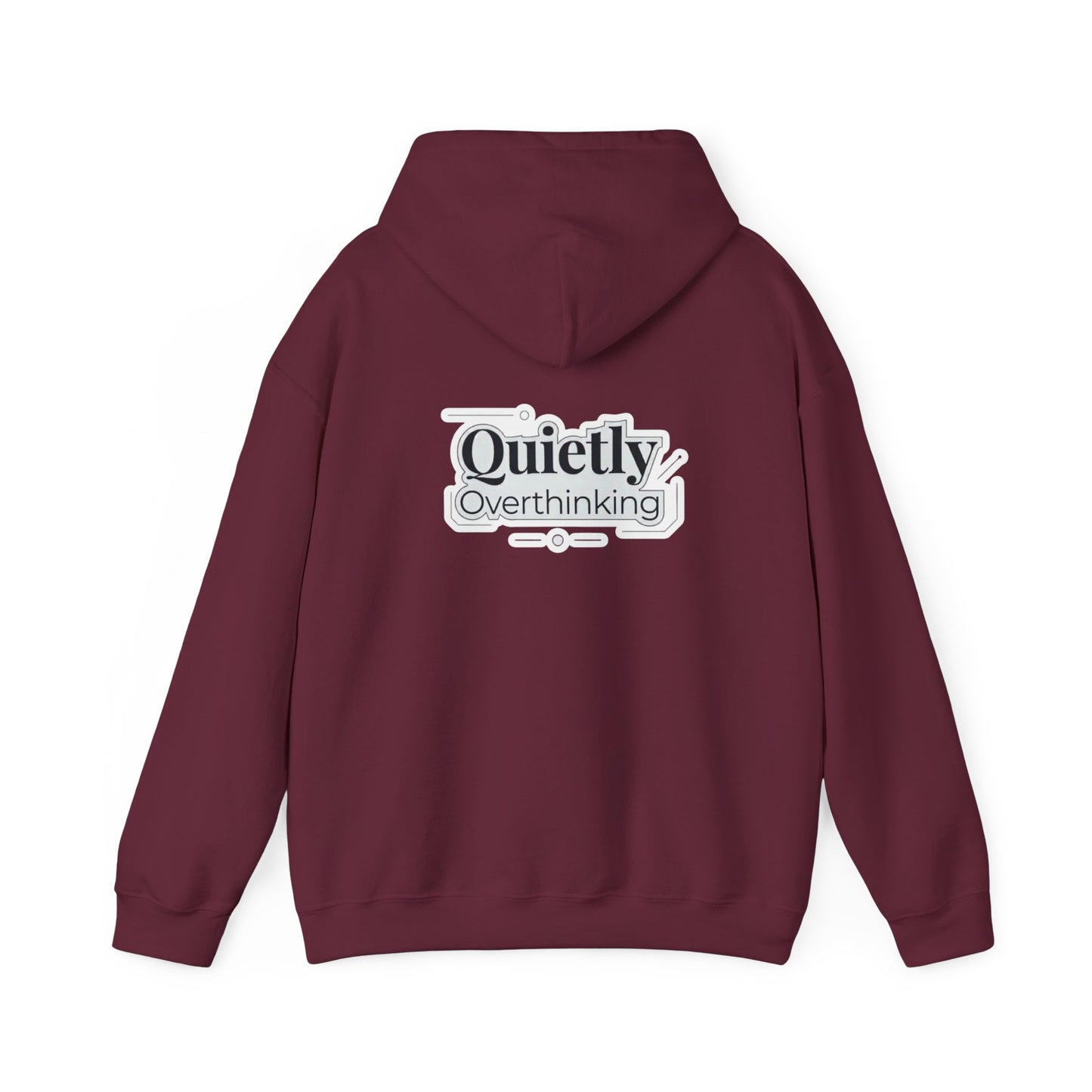 Quietly Overthinking Hoodie | Minimalist Abstract Streetwear | Gildan Heavy Blend