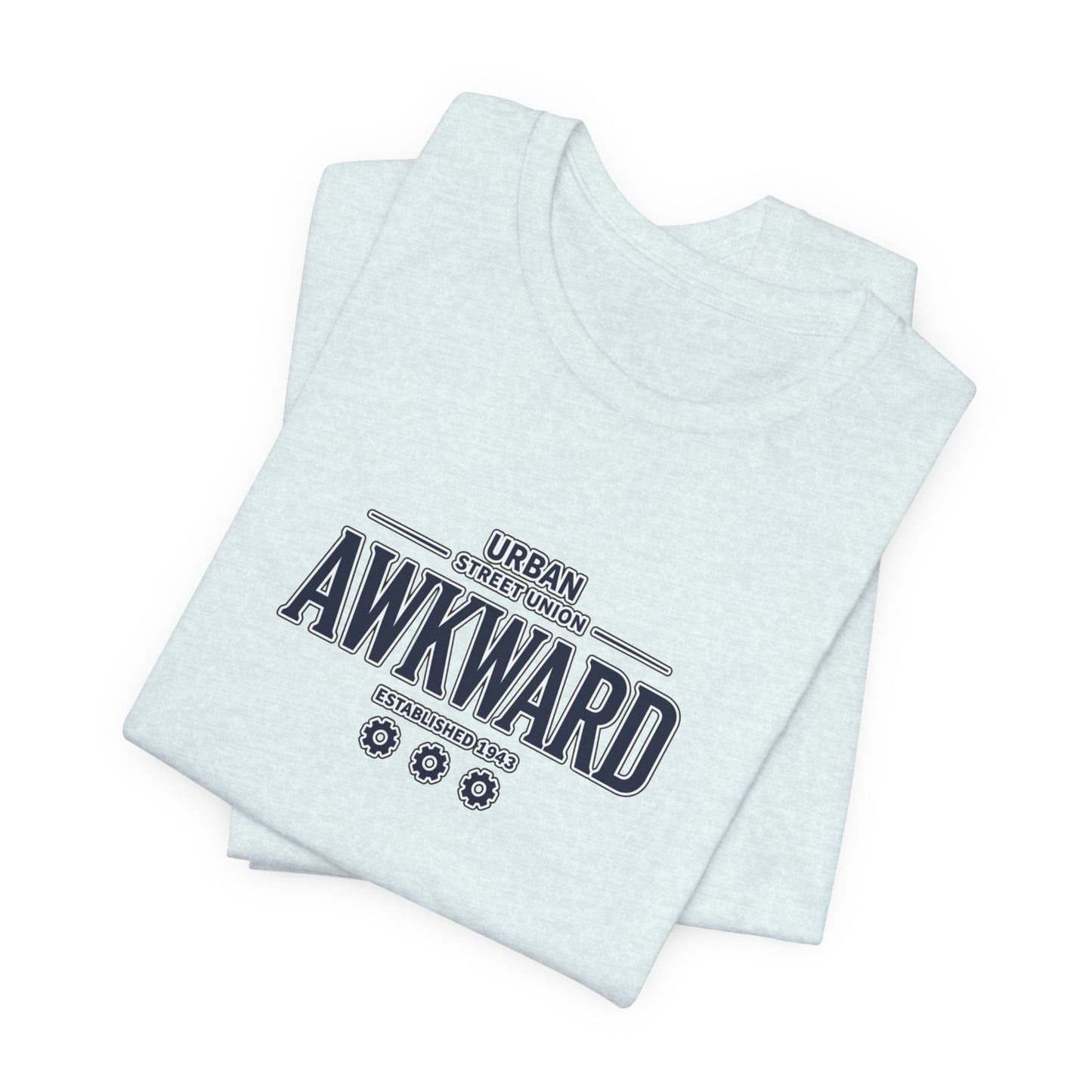 Awkward Graphic Tee — 'Urban Street Union' Retro Collegiate Shirt