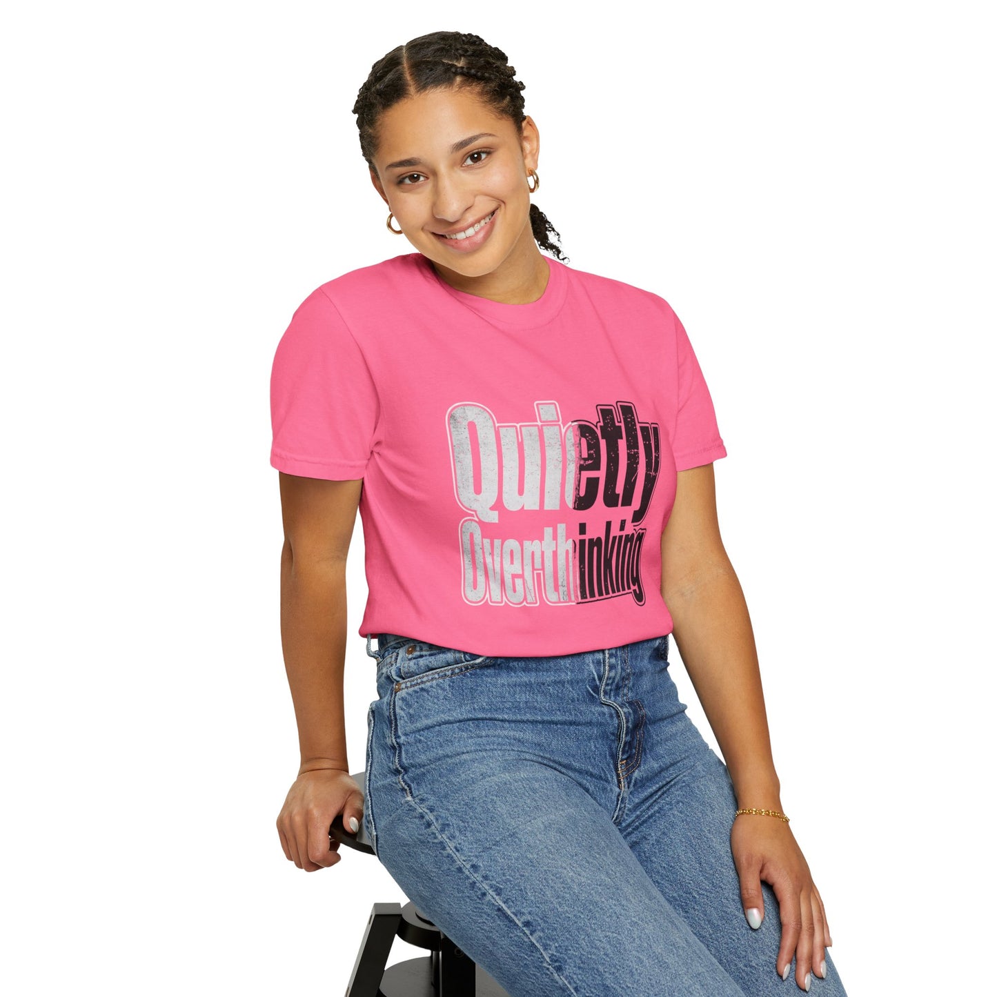 Quietly Overthinking Tee - Minimalist Edgy Streetwear | Comfort Colors