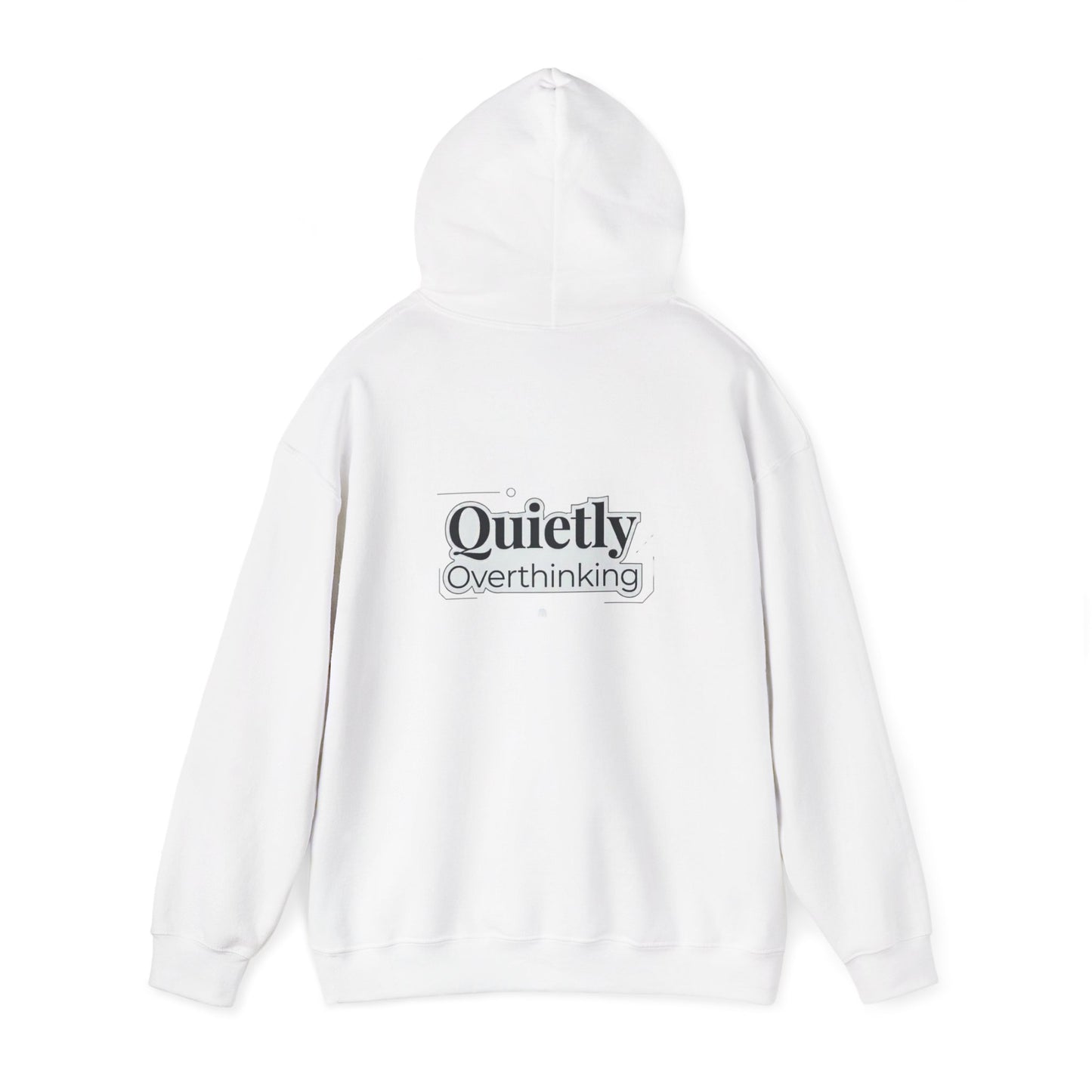 Quietly Overthinking Hoodie | Minimalist Abstract Streetwear | Gildan Heavy Blend