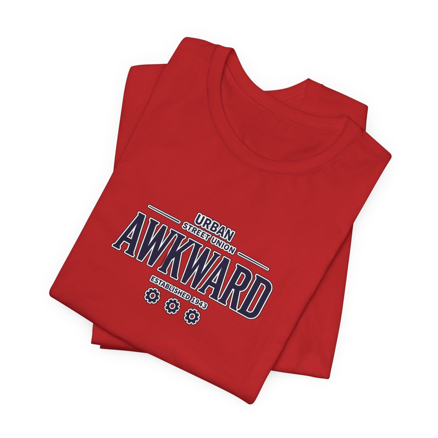 Awkward Graphic Tee — 'Urban Street Union' Retro Collegiate Shirt