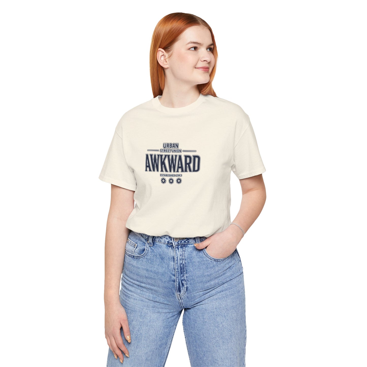 Awkward Graphic Tee — 'Urban Street Union' Retro Collegiate Shirt
