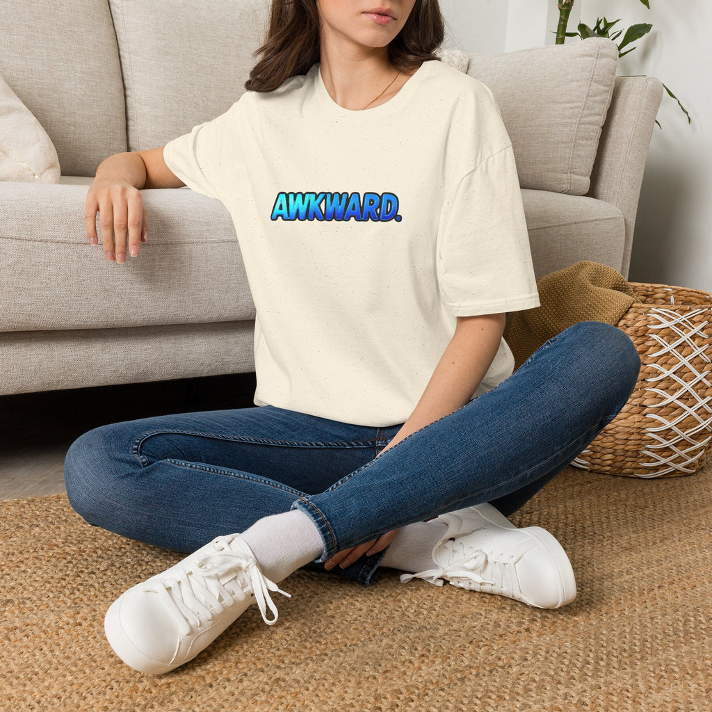 AWKWARD Tee — 3D Injured Red Dog in Wheelchair, Dark Humor Streetwear