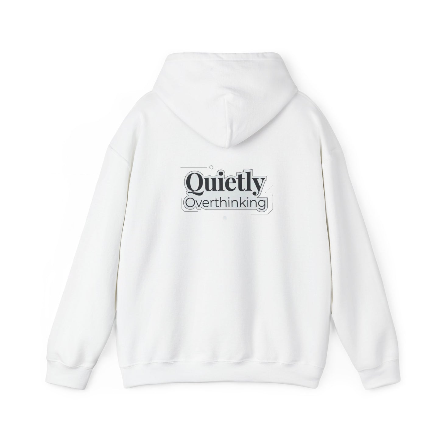 Quietly Overthinking Hoodie | Minimalist Abstract Streetwear | Gildan Heavy Blend