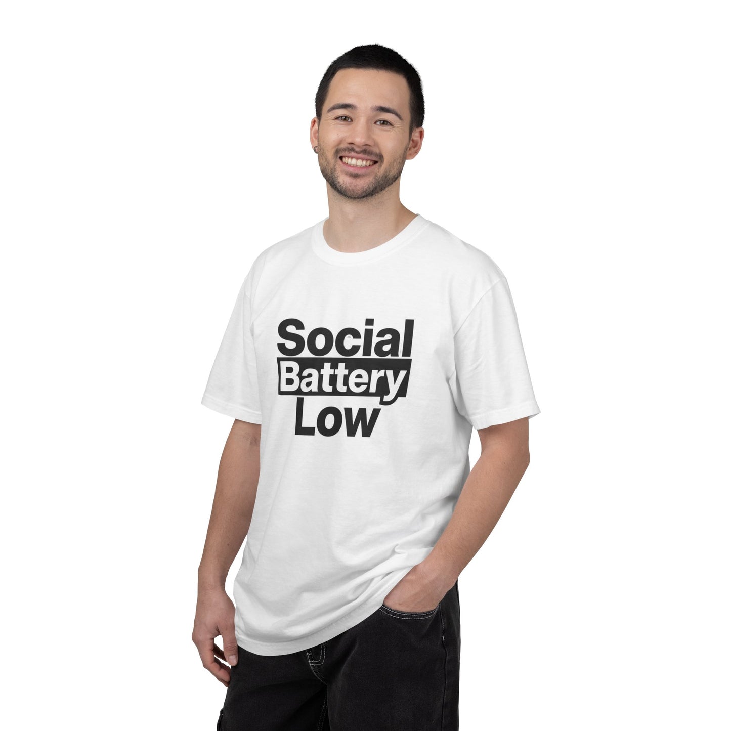 Social Battery Low Tee - Minimalist Edgy Streetwear | Comfort Colors
