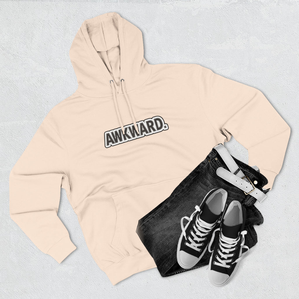 AWKWARD. Fleece Hoodie — Injured Dog Wheelchair 3D Streetwear