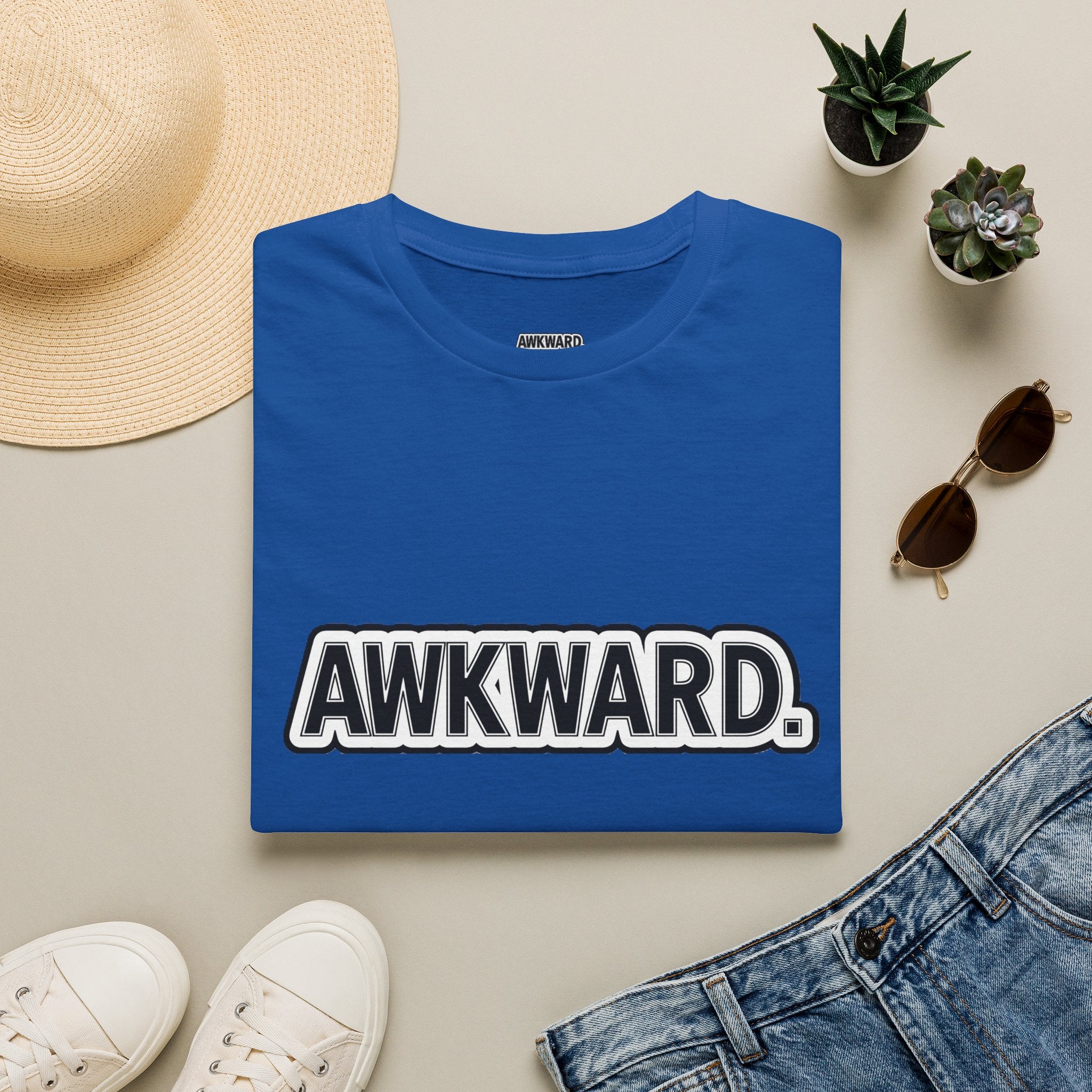 AWKWARD. Tee — Edgy Bandaged Dog Wheelchair Graphic Streetwear Shirt